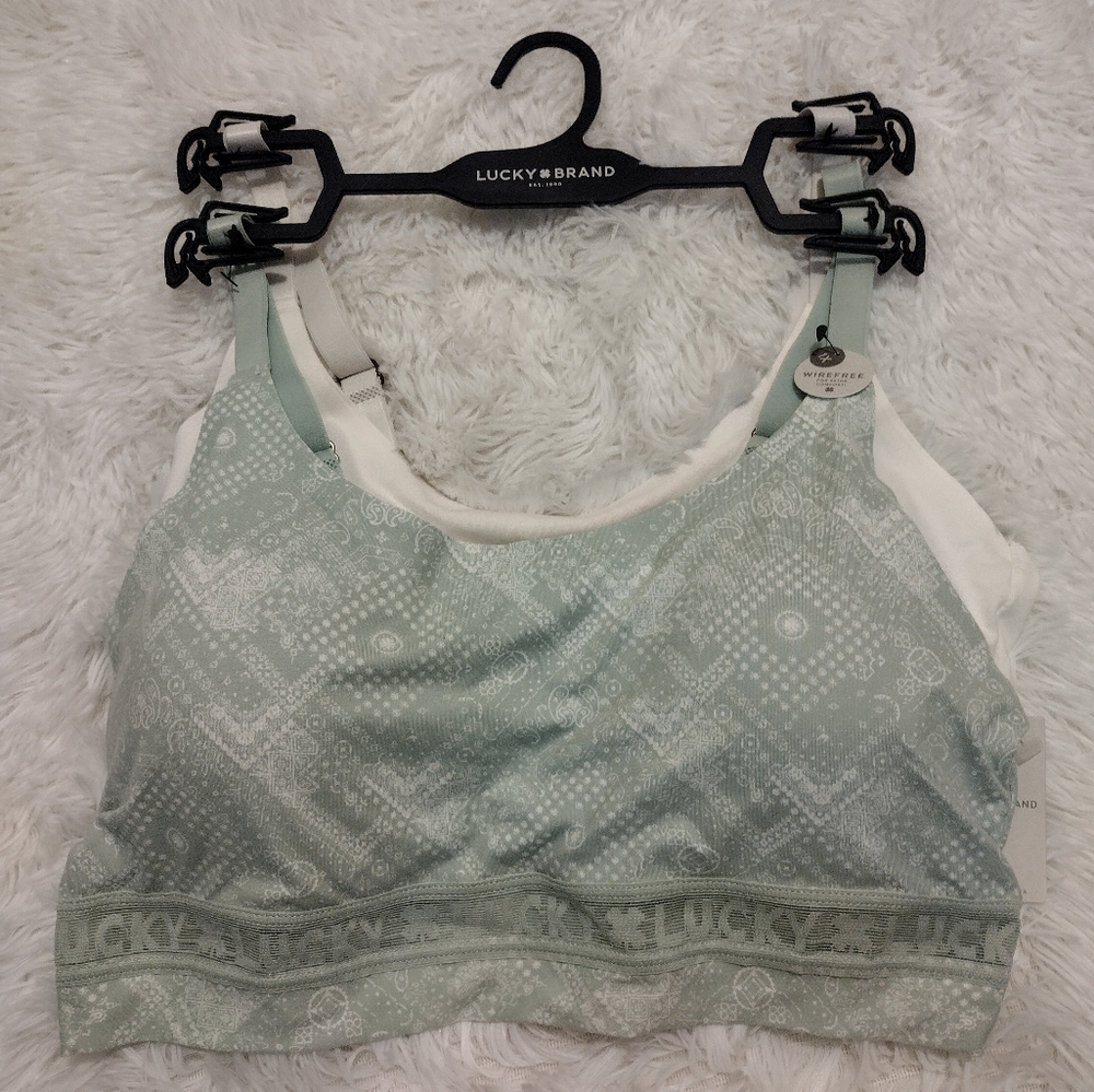 Lucky Brand 🍀 Seamless Wire-free Bra (Set of 2) Women's 1X 🆕